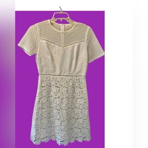 Reiss white lace summer dress